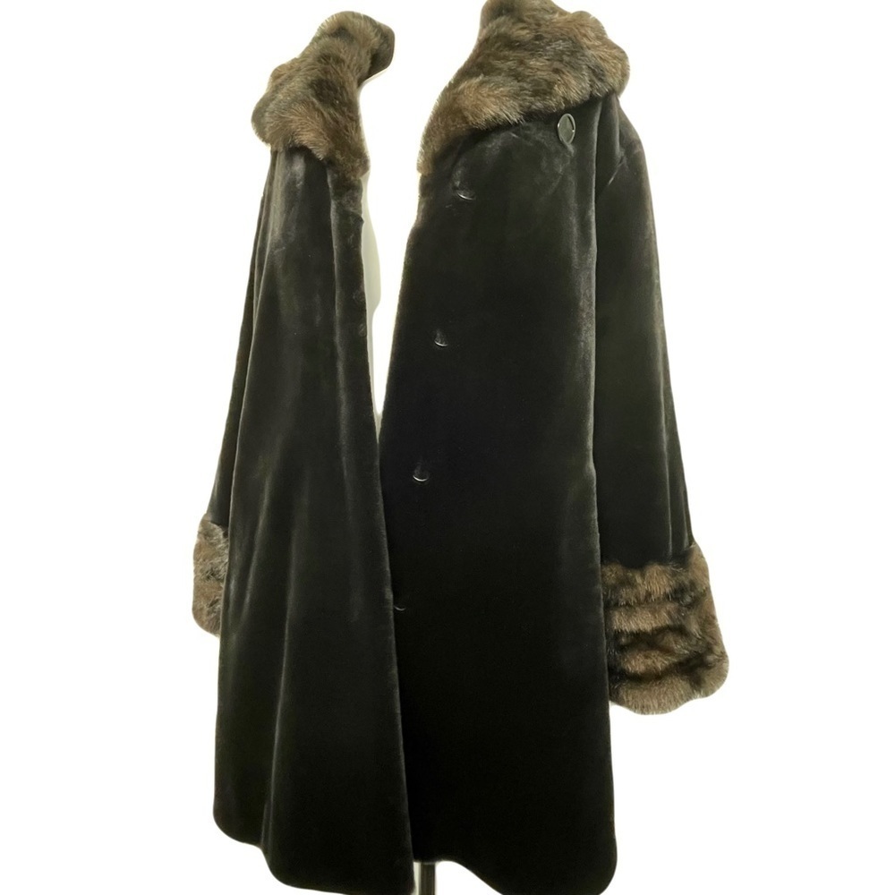 Faux Fur Coat With Collar Petite Large